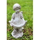 鄉村女孩石像(y14606 立體雕塑.擺飾-立體童趣擺飾)